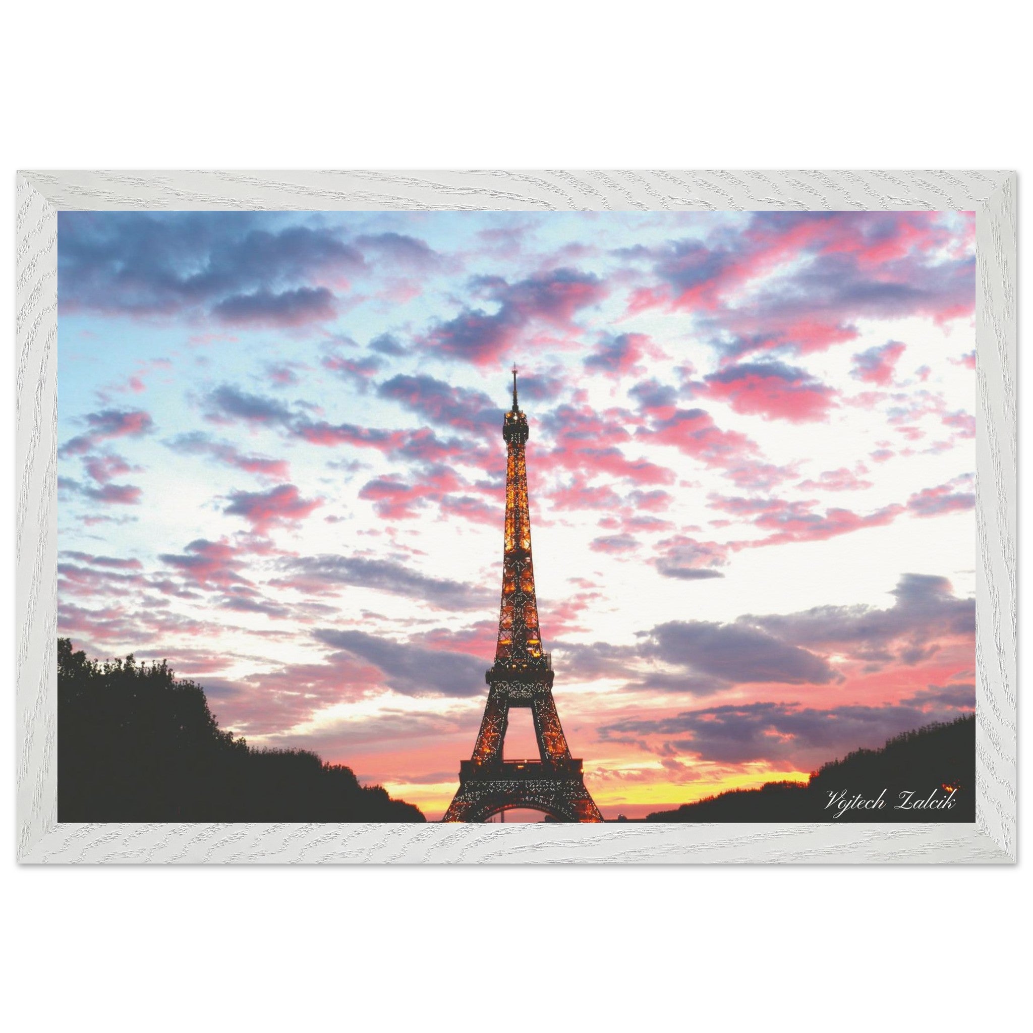 001-Eiffel Tower, Paris, France - Premium Wooden Framed Poster
