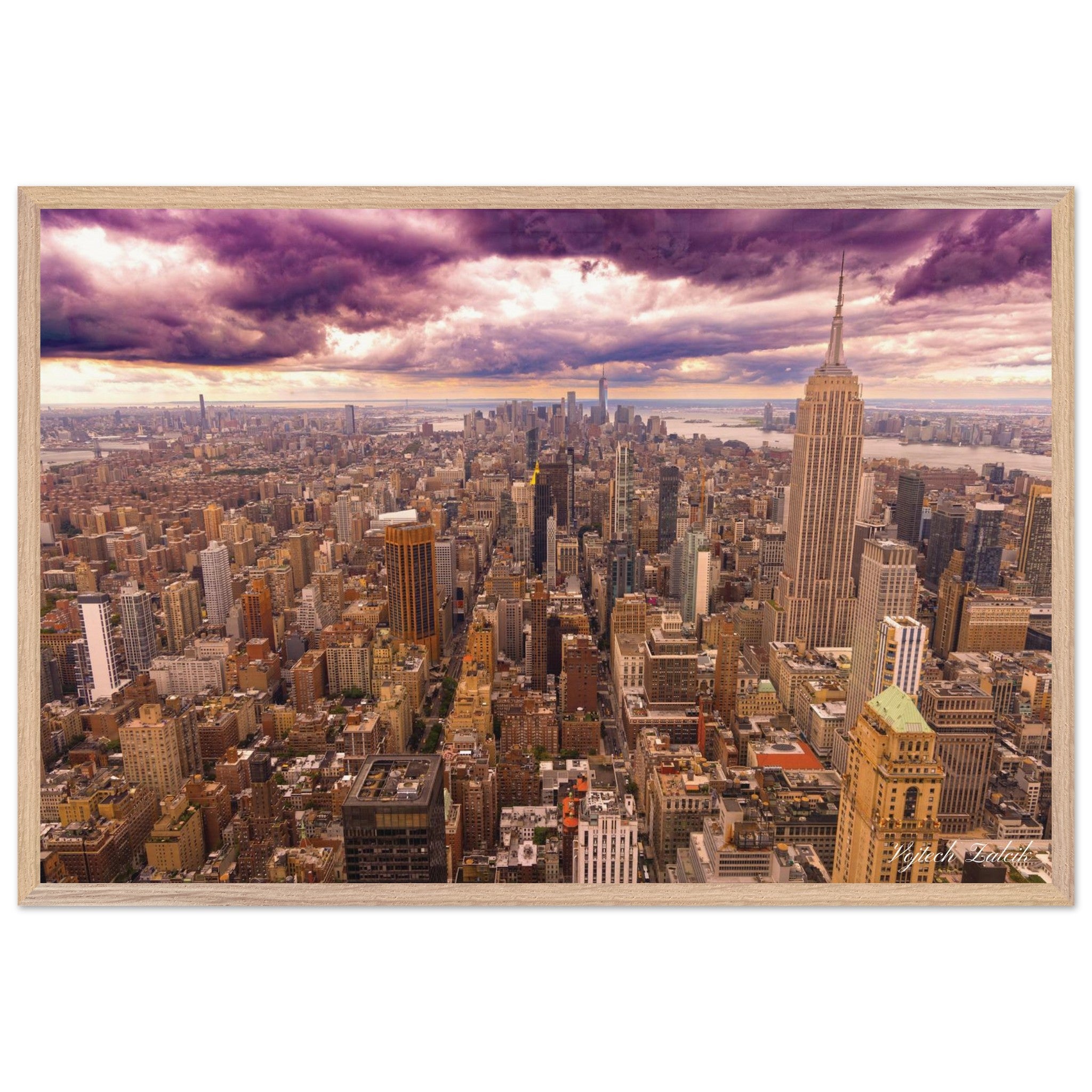 002-Manhattan, New York City, USA - Premium Wooden Framed Poster