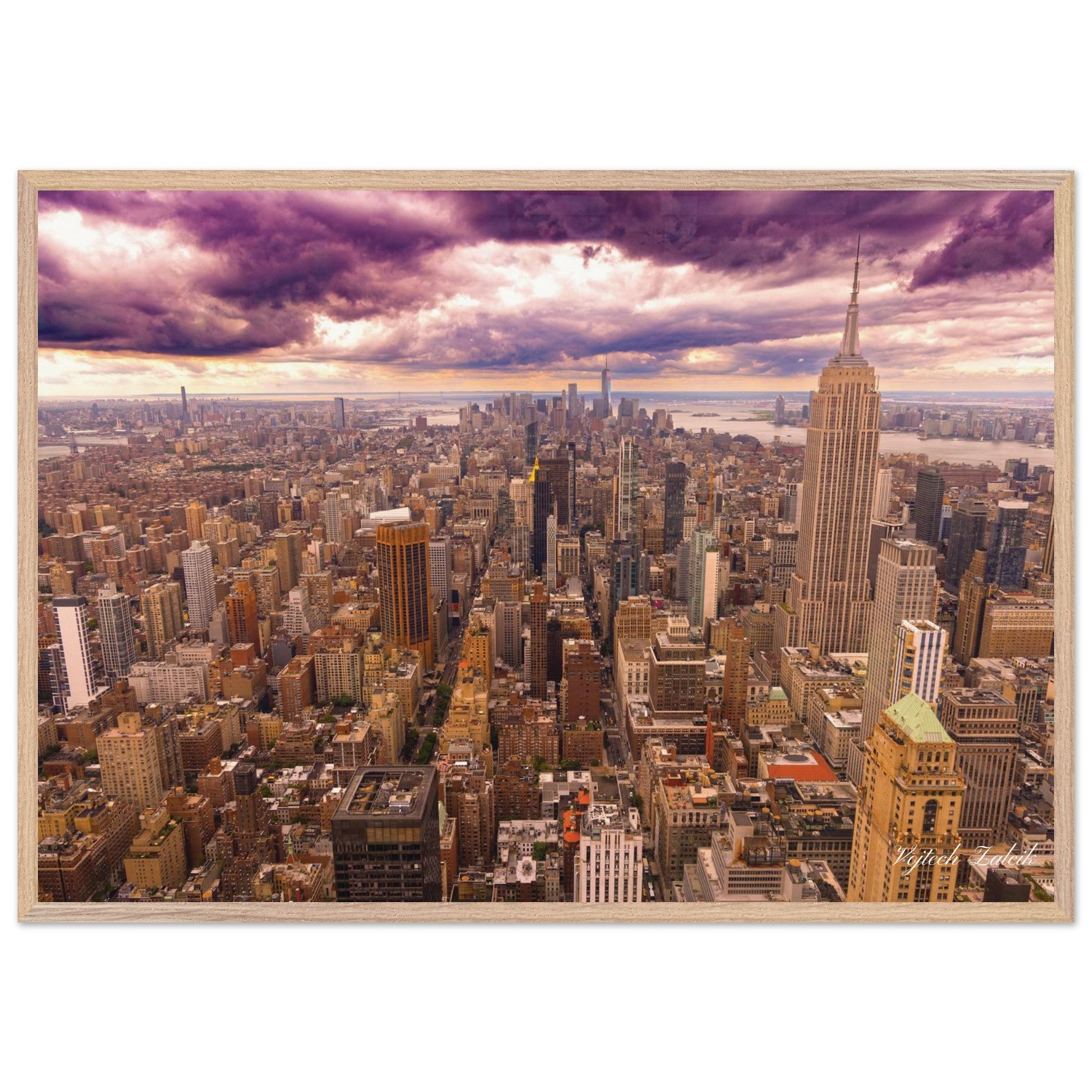 002-Manhattan, New York City, USA - Premium Wooden Framed Poster